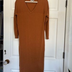ASOS Copper Long Sleeve Knit Dress